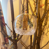 Personalised Glass Bauble with Tag & Branch 13580