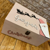 Personalised Christmas Eve Box Pink - Santa 13605