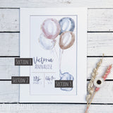 Print Personalised Nursery Print - Balloons 13644