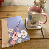 Feather Mug with Pink Handle - He will cover You 13631