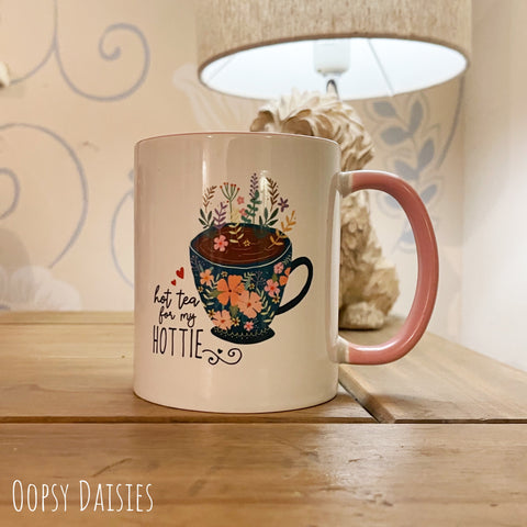 Hottie Mug with Pink Handle 13637