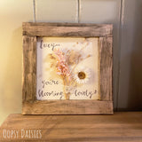 Personalised Dried Flowers Sign Sm 13649