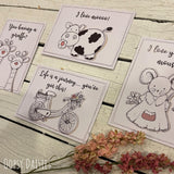 Print / Postcard - Doodles / Cow 13651