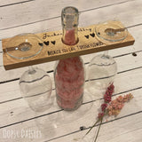 Personalised Two Wine Glass & Bottle Holder 13655