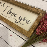 Handmade Rustic Sign Long Md - P.S. I Love You 13658