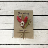 Mini Posy on Card in Gift Box - You are my World 13685