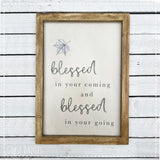 Handmade Rustic Sign Long Lg - Blessed 13734