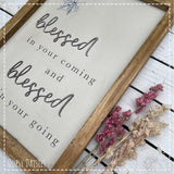 Handmade Rustic Sign Long Lg - Blessed 13734