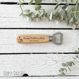 Personalised Bottle Opener - Bottle & Glass 13843