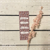 Bookmarker Brown Flower Print - He's Not Done 13875