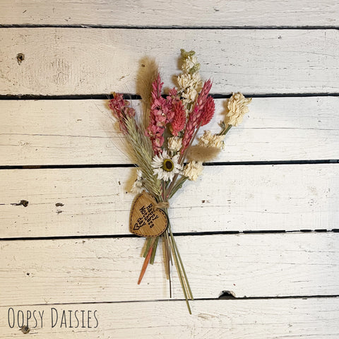 Mini Posy with Wooden Heart - Mother's Day 13682