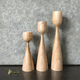 Natural Wood Candle Stick Small 9102