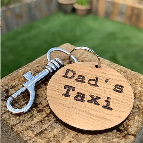 Keyring Round - Dad's Taxi 9989