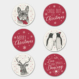 Christmas Label Sticker Sheet - Christmas Animals 10566