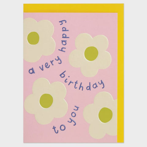 Raspberry Blossom Card - A Very Happy Birthday 13954