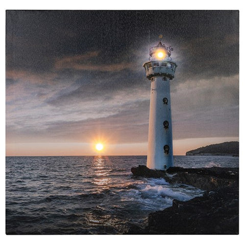 LED Canvas - Sunset Lighthouse 13292