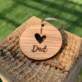 Keyring Round with Cutout - I (heart) Dad 9062