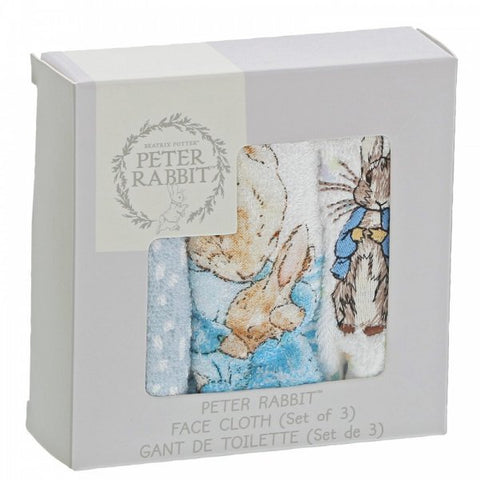 Beatrix Potter Peter Rabbit Face Cloth Set of 3 11250