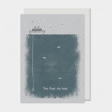 Colour Block Card - You Float My Boat 9609