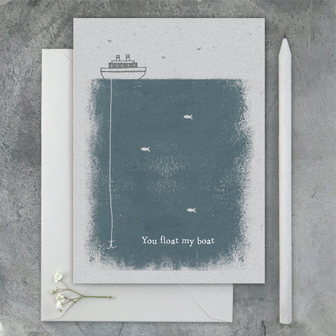 Colour Block Card - You Float My Boat 9609