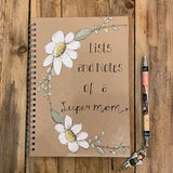 Handmade Notebook with Daisy Wreath - Supermom 9886