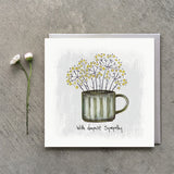 Flowers in Mug Card - Deepest Sympathy 12460