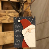 Personalised Santa Plaque Distressed 9322