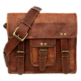 Vintage Style Brown Leather Satchel Medium 7518