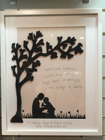 Silhouette with Tree in Md Frame - Nanny & Child 5517