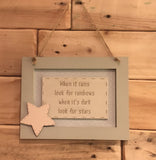 Personalised Wooden Frame Sign - When it Rains 8702
