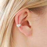 Tiny Sterling Silver Feather Ear Cuff 11228