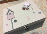 Keepsake Box Lg - Birds, Butterflies & Buttons 3689