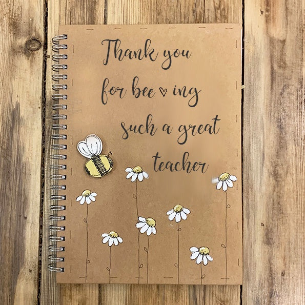 Handmade Notebook with Little Daisies - Bee-ing a Great Teacher  9994