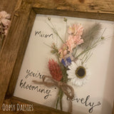 Personalised Dried Flowers Sign Sm 13649