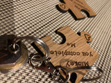 Personalised Set of 2 Jigsaw Keyrings 9559