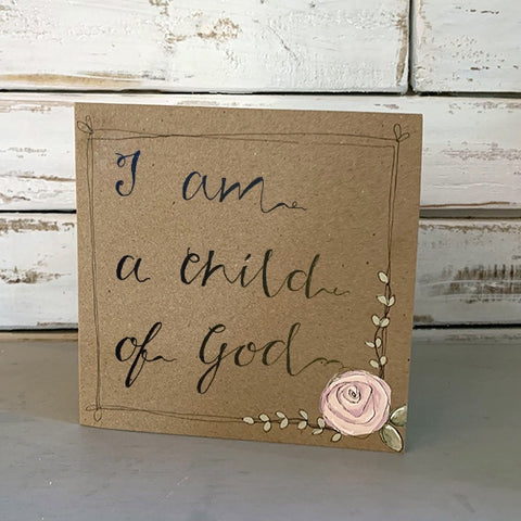 Handmade Rose Card - Child of God 9879