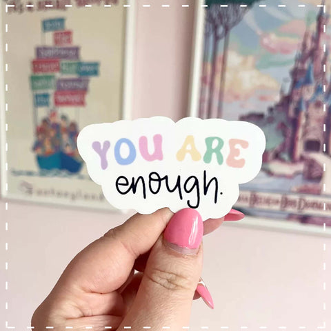 Vinyl Sticker Lg Clear - You are Enough 13982