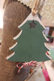 Personalised Wooden Christmas Tree Plaque - Green 4037