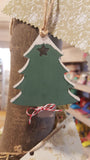 Personalised Wooden Christmas Tree Plaque - Green 4037