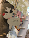 Personalised Reindeer Christmas Plaque 4041