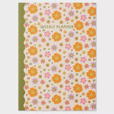 Raspberry Blossom Weekly Planner - Retro Floral 13964