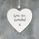 Mini Porcelain Heart - Love Grandad 11341