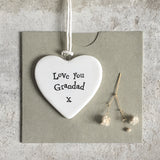 Mini Porcelain Heart - Love Grandad 11341