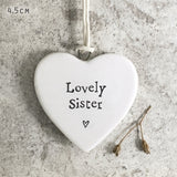 Mini Porcelain Heart - Lovely Sister 14041