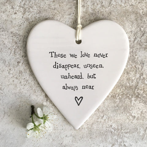 Porcelain Round Heart - Those we Love 13592