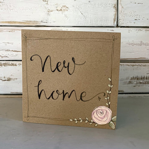 Handmade Rose Card - New Home 9884
