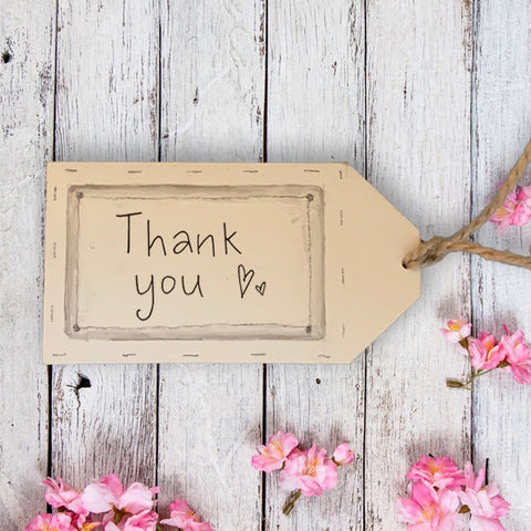 Handmade Wooden Gift Tag - Thank You 9868