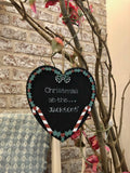 Lg Personalised Christmas Heart with Holly 5424