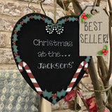 Lg Personalised Christmas Heart with Holly 5424
