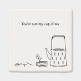 Porcelain Square Coaster - Just my Cup of Tea 9599